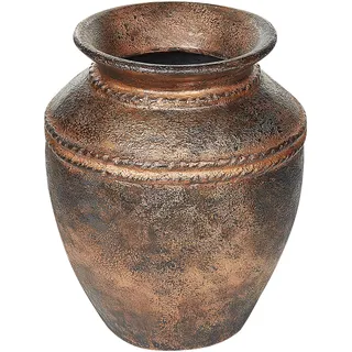 Beliani Dekovase PUCHONG Keramik 40 cm Kupfer