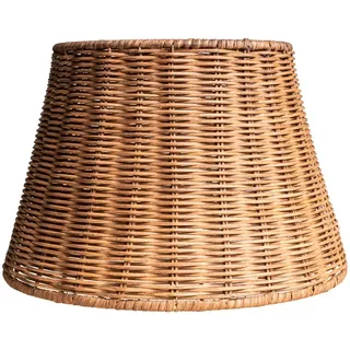 Osasy Rattan Lampenschirm, Handgeflochten, Konische Form, Vielseitig Einsetzbar für Decken-, Hänge-, Wand- und Tischlampen (1, tiefer Kaffee)