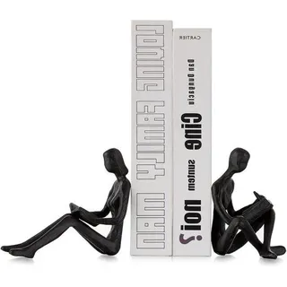 Dekorative Buchstützen – Buchstützen aus Gusseisen für schwere Bücher – 2 Stück – Modern – Metall