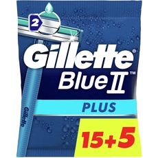 Gilette BlueII Plus-Einwegklingen für Männer, 20 Stück