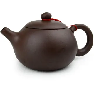 Teekanne Chinesische Gongfu cha Xishi Kanne, 210 ml, violette Tonkeramik, Zini für losen Tee (dunkelbraun)