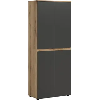 Möbel Boss Scarpa Universalschrank 70 x 175 x 37 cm Anthrazit/Evoke Oak