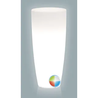 BLUMENTOPF RGB LED BATTERIE RUND KUNSTSTOFF ITALY 33 CM H70