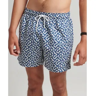 Superdry Studios Badeshorts - Navy Shape Tile Print - XL