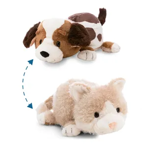 NICI Twistimals Katze & Hund 25 cm Beige