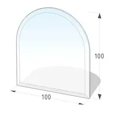 Lienbacher Funkenschutzplatte Glasbodenplatte Rundbogen 6mm Stärke
