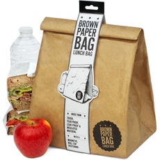 Luckies of London Braune Lunch Bag, Kühltasche mit Klettverschluss Thermische Tasche, 21x26 cm