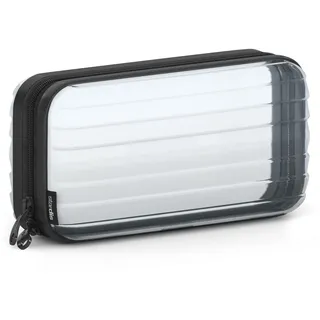 stardis unicase Kosmetiktasche transparent Durchsichtig Kofferform Hartschale Kulturtasche Hardcase Damen Herren Flight-Beautycase Wasserdicht Mini-Koffer Optik Waschbeutel Frauen Männer