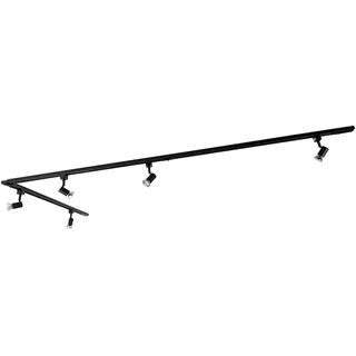 QAZQA - Modern Schienensystem Komplettset I Spotlight I Deckenspot I Deckenstrahler I Strahler mit 5-flammig Spot I Lampe I Leuchten 1-pha