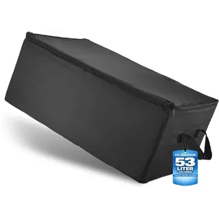 achilles Große Kühltasche, Thermotasche, Faltbare Kühlbox, Liefertasche zum warmhalten von Essen, Tasche mit Kühlfunktion, 57x37x25cm (Schwarz)