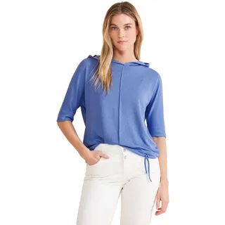 Street One Damen T-Shirt mit Kapuze warm light blue 44