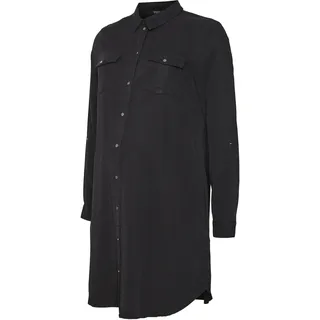 VERO MODA Damen VMSILLA LS Short Dress Blck GA NOOS 10206339, Black, XXL