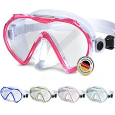 AQUAZON Beach Taucherbrille-besonders bequemes Silikon-inkl. Netztasche-Schwimmbrille mit extra temperiertem Glas für glasklare Sicht-Kinder 7-12 Jahre, Erwachsene