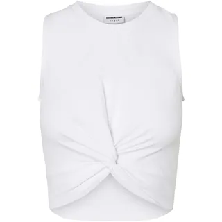 Noisy May Damen Nmtwiggi S/L Top Noos T-Shirt, Bright White, M EU