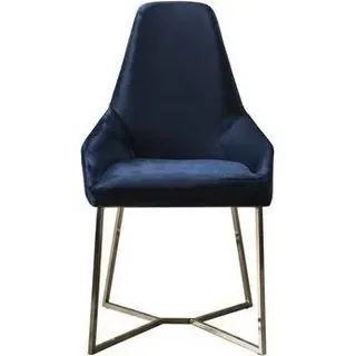 Esszimmerstuhl Luxus Lehnstühle Stuhl Lehnstuhl Stühle Design Sessel Turkis Neu - Blau