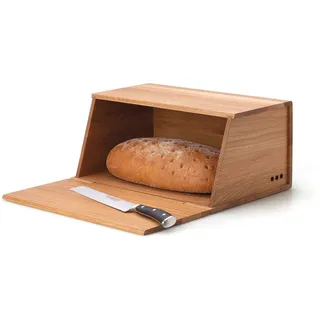 Continenta Brotkasten mit Schneidebrett Eichenholz, 40 x 26 x 18,5 cm