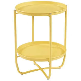 [en.casa] Sandefjord Beistelltisch Ø 40 x 57,5 cm Gelb