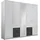 Drehtürenschrank Freiburg 225 x 210 x 58 cm Weiß/Grau