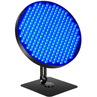 Ibtyzo 50W LED Bräunungslampe für Zuhause, 460NM Solarium Licht mit 250 LEDs, 360° verstellbarer Gesichts- & Ganzkörper Bräuner mit Zeitschaltuhr, Schwarz