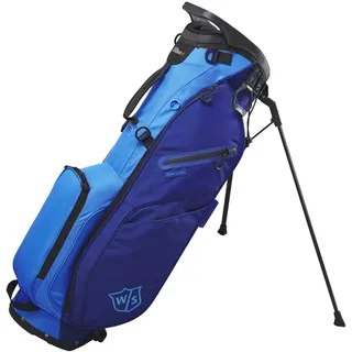 Wilson Staff Golftasche, EXO Lite Stand Bag, Trage-/Trolleytasche, 4 Fächer für diverse Eisen, Dunkelblau/Hellblau