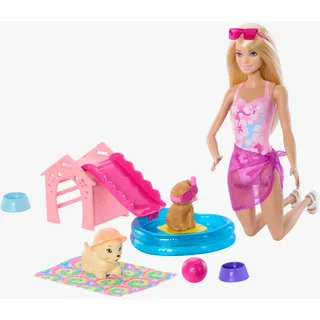 Barbie Puppy Pool Party Aloha Blonde (JBF35)