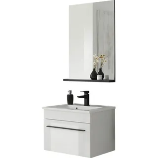 INOSIGN Badmöbel-Set »Cantara, Bad im modernen Design, 2-teiliges Badezimmer« Set, 2 Stk. tlg., weiß