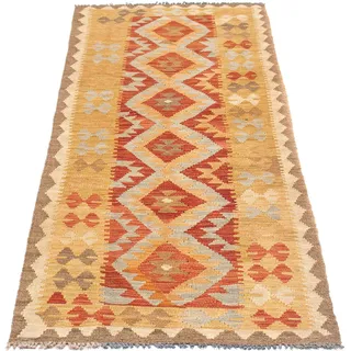 morgenland Wollteppich »Kelim - Oriental - 196 x 63 cm - mehrfarbig«, rechteckig, 4 mm Höhe, Wohnzimmer, Einzelstück, bunt