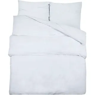 vidaXL Bettwäsche-Set Weiß 200x220 cm Baumwolle - Weiß