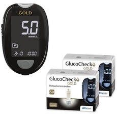 Bild GlucoCheck Gold Starter-Set 110 Teststreifen