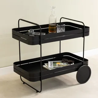 Spinder Design »GIN & TROLLY« 1 Stk. tlg. Servierwagen, aus Stahl, mit Gummirädern,