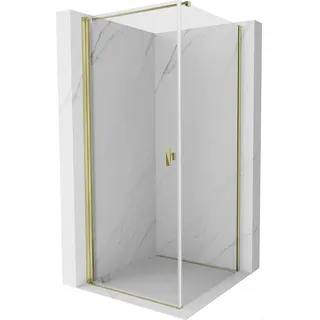 Mexen Mist-B Duschkabine schwenkbar 90 x 90 cm, transparent, gold - 8A2T-090-090-50-00 - Gold