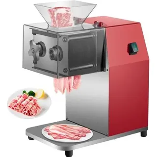 Vevor Kommerzielle Fleischschneider, 850 W, Fleischschneidemaschine, 250 kg/St. Allesschneider, 3,5 mm Klingenabstand Aufschnittmaschine 90x90 mm Klingengröße Wurstschneidemaschine Gemüseschneider