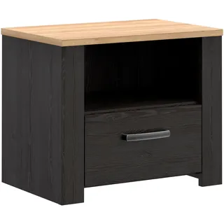 Nachtkommode FORTE, riviera eiche, cabazone eiche, B:61,6cm H:52cm T:42cm, Spanplatte, Sideboards, Nachtkommode, B/H/T 61,6/52/42 cm, in 2 Dekoren erhältlich