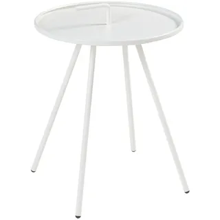 [en.casa] Beistelltisch Ø 42 x 55 cm Weiß
