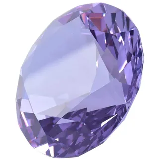 LONGWIN Briefbeschwerer mit Kristalldiamanten, 80 mm, für Zuhause, Dekoration, einfarbig, Violett