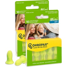 Ohrstöpsel für kleinere Ohren – Ohropax Mini Soft (10 Stück) – Gehörschutzstöpsel für Kinder – weicher Schaumstoff