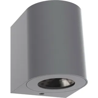 Nordlux Außenwandleuchte Metall 10,6 cm spritzwassergeschützt inkl. Lichtschablonen grau
