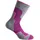 Mittelgroße Wandersocken aus Wolle für Kinder Lila 28/30