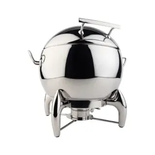 APS GLOBE Suppen-Kugel inkl. Gestell, Suppenkessel mit hitzeisolierenden Griffen, Maße (Ø x H): 48 x 45 cm