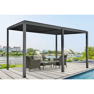 Floraworld Pergola mit Lamellendach 400 x 310 cm anthrazit