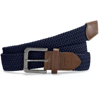 AUTHENTIC LE JOGGER Hüftgürtel "Herrengürtel, Anzuggürtel, Jeansgürtel, Hosengürtel, Stretchgürtel" Flechtgürtel, Gürtel für Jeans & Hosen aus elastischem Material, marine
