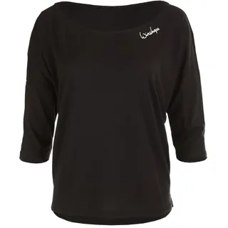 Winshape Damen Ultra Leichtes Modal-3/4-arm Mcs001 3/4-arm Shirt, Schwarz, XS EU