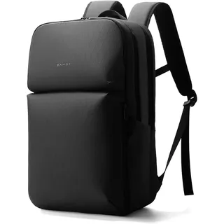 BANGE Rucksack Herren, Wasserdichter Laptop Rucksack mit 15.6 Zoll Laptop für Herren Damen, Geometrisches Design für tägliche Arbeit, Schwarz