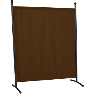 Angerer Stellwand 178 x 178 cm, Sicht- & Sonnenschutz, Raumtrenner, Innen & Outdoor Büro Balkon/Terrasse, Schlafzimmer, Garten, Made in Germany, waschbare Bezüge, Polyacryl braun