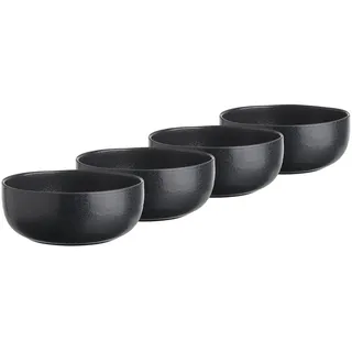 Butlers Schalen 4er-Set Casa Nova 600 ml , Schwarz , Keramik , 16x7x16 cm , Geschirr, Schalen & Schüsseln