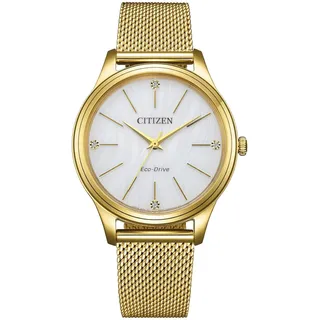 Citizen EM1222-87A Damenuhr Eco-Drive Elegance 34mm 5ATM - Gold