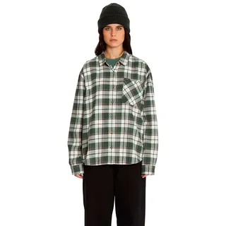 Volcom Plaid To Meet U Langarmhemd - Dark Pine - S