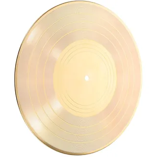 FUTUREORYY Schallplattenuhr Selbstgemacht Vinyl mit Goldakzenten Kreative Wanddekoration für Wohnzimmer Café und Bar Vintage Musikuhren Wandgestaltung
