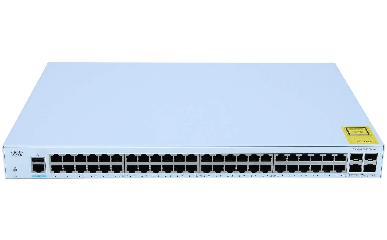 Bild von Catalyst 1000 Rackmount Gigabit Managed Switch, 48x RJ-45, 4x SFP+ (C1000-48T-4X-L)