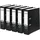 Original Falken 5er Pack PP-Color Kunststoff-Ordner. Made in Germany. 8 cm breit DIN A4 schwarz Vegan Ringordner Aktenordner Briefordner Büroordner Plastikordner Schlitzordner